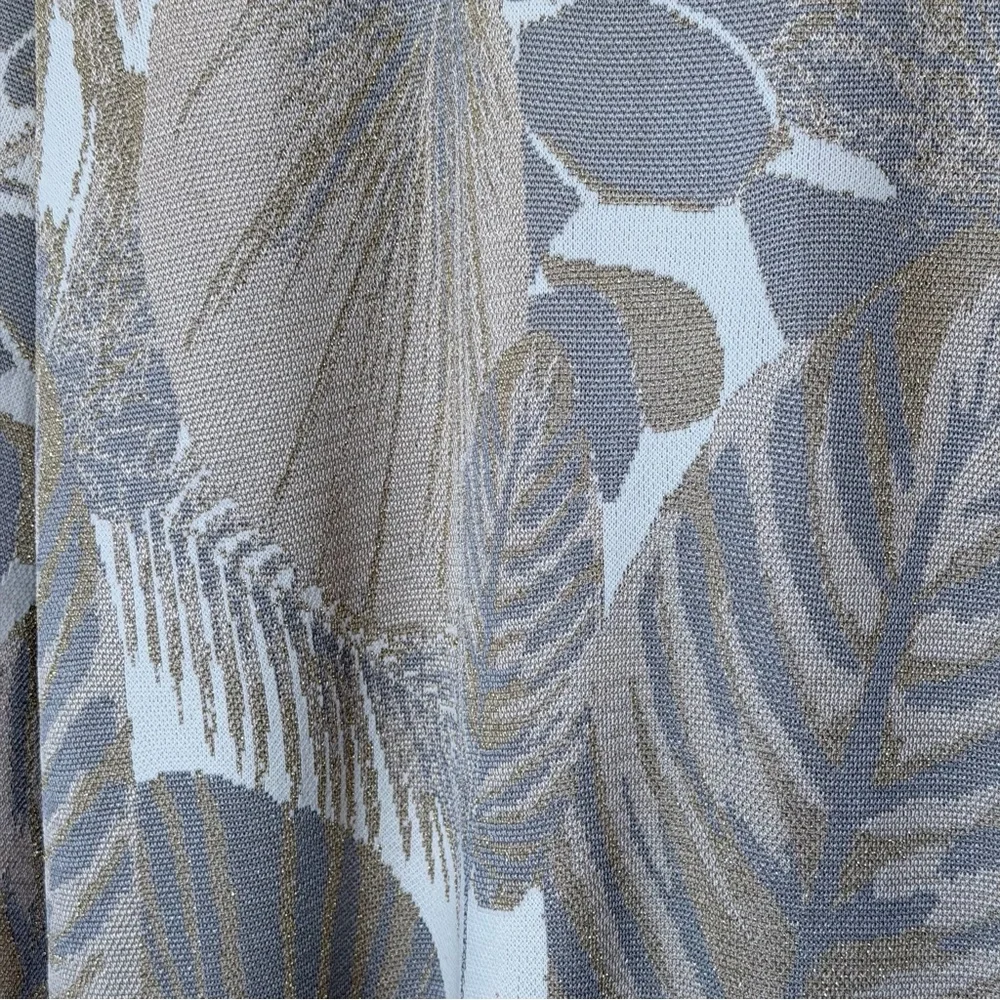 ZARA | Metallic Botanical Oversized Textured Sweater Kimono Coat Maxi Cardigan - Picture 7 of 11